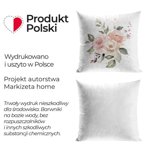 LANOSA Poszewka dekoracyjna VELVET, 40x40cm, kolor 001 różowy P00002/POP/001/040040/1