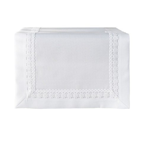 MODENA Bieżnik z gipiurą, szerokość 38cm x wysokość 160cm, kolor 001 biały 202725/KSP/L01/038160/1
