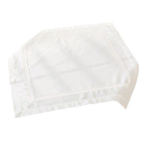 SELVIA Serweta z gipiurą, szerokość 85cm x wysokość 85cm, kolor 001 biały 250200/KSP/L01/085085/1