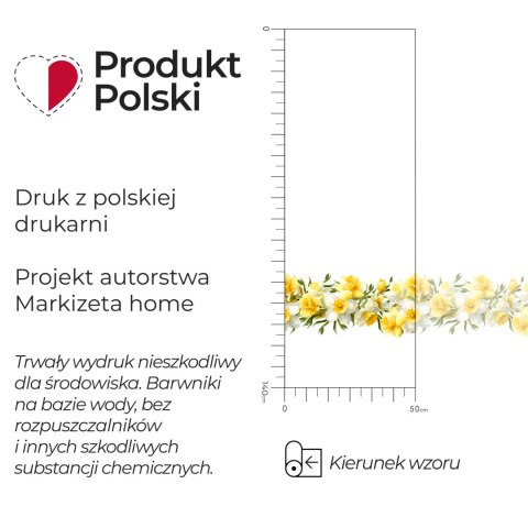 ŻONKILE Firanka żakardowa odpasowana na prosto 023456, szerokość 240 x wysokość 140cm, kolor 008 żółty D00428/FOP/008/000142/1