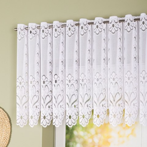 Zazdrostka żakardowa panelowa, wysokość 70cm, kolor 001 biały 019401/000/001/000070/1