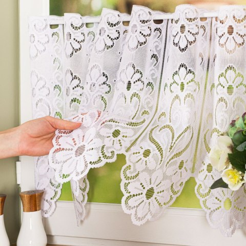 Zazdrostka żakardowa panelowa, wysokość 70cm, kolor 001 biały 019401/000/001/000070/1