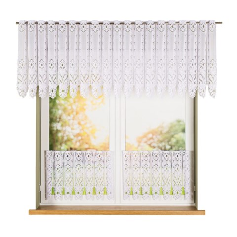 Zazdrostka żakardowa panelowa, wysokość 70cm, kolor 001 biały 019401/000/001/000070/1