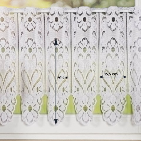 Zazdrostka żakardowa panelowa, wysokość 70cm, kolor 001 biały 019401/000/001/000070/1