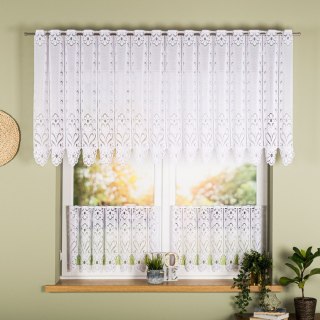 Zazdrostka żakardowa panelowa, wysokość 90cm, kolor 001 biały 019401/000/001/000090/1