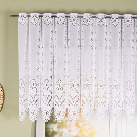 Zazdrostka żakardowa panelowa, wysokość 90cm, kolor 001 biały 019401/000/001/000090/1