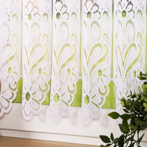 Zazdrostka żakardowa panelowa, wysokość 90cm, kolor 001 biały 019401/000/001/000090/1