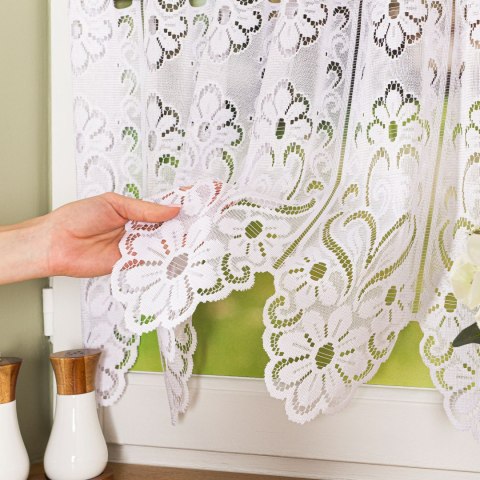 Zazdrostka żakardowa panelowa, wysokość 90cm, kolor 001 biały 019401/000/001/000090/1