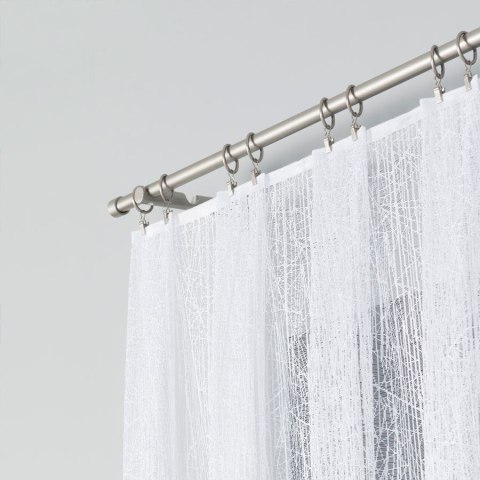 Firanka żakardowa ze wzorem pasowym, wysokość 140cm, kolor 001 biały 018352/000/001/000140/1