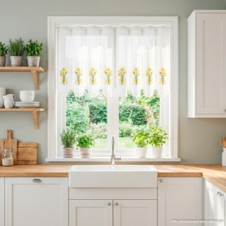 ŻONKIL Zazdrostka żakardowa 626119, wysokość 70cm, kolor 008 żółty D00427/ZAZ/008/000070/1