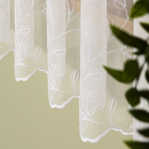 Firanka haftowana po całości, wysokość 180cm, kolor 001 biały 948664/020/001/000180/1