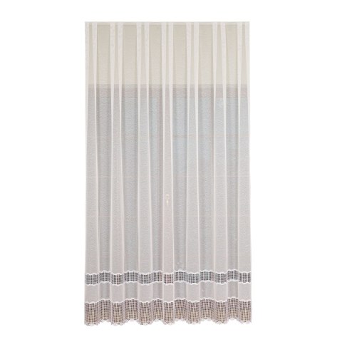 Firanka z aplikacją, dwupasowa, wysokość 290cm, kolor 010 offwhite APL002/433/010/000290/1