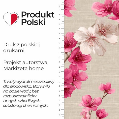 KWIATY KEIKO Tkanina dekoracyjna BLACKOUT, 145cm, kolor 004 beżowy D00438/BLC/004/145000/1