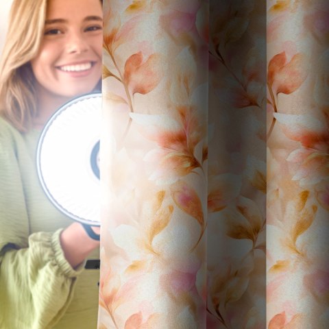 LIŚCIE ALMA Tkanina dekoracyjna BLACKOUT, 145cm, kolor 004 beżowy D00439/BLC/004/145000/1