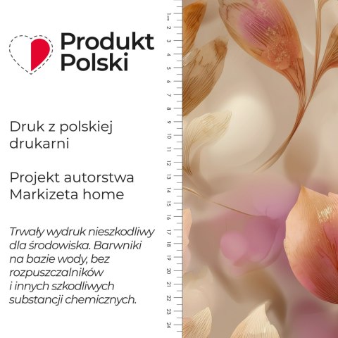 LIŚCIE ALMA Tkanina dekoracyjna BLACKOUT, 145cm, kolor 004 beżowy D00439/BLC/004/145000/1