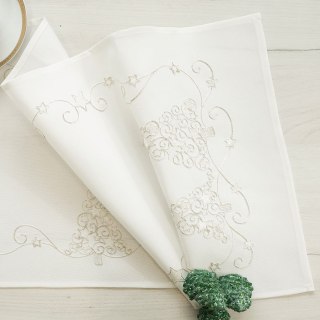 ŚWIĄTECZNY BLASK Bieżnik, szerokość 40cm x wysokość 160cm, kolor 001 biały 615800/KSP/001/040160/1