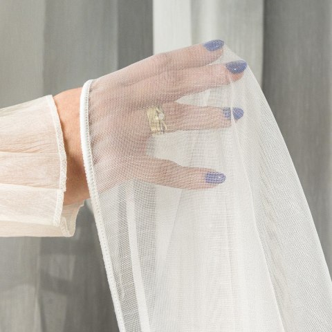 VELARA Firana fantazyjna z ołowianką, wysokość 350cm, kolor 010 offwhite 723725/OLO/010/000350/1