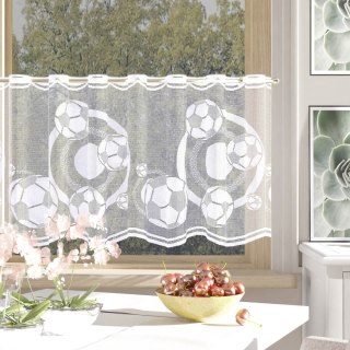 Zazdrostka żakardowa, ze wzorem po całości, wysokość 50cm, kolor 001 biały 115121/000/001/000050/1