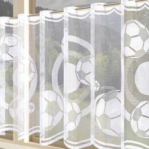 Zazdrostka żakardowa, ze wzorem po całości, wysokość 50cm, kolor 001 biały 115121/000/001/000050/1