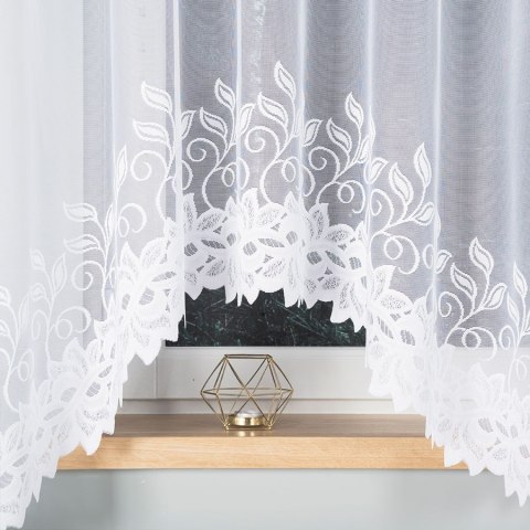 Firanka gotowa żakardowa BASTIA 180x450 cm kolor biały Firanka gotowa żakardowa BASTIA 180x450 cm kolor biały