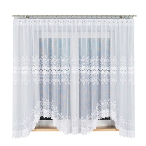 Firanka gotowa żakardowa BASTIA 180x450 cm kolor biały Firanka gotowa żakardowa BASTIA 180x450 cm kolor biały