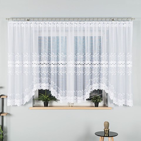 Firanka gotowa żakardowa BASTIA 160x500 cm kolor biały Firanka gotowa żakardowa BASTIA 160x500 cm kolor biały