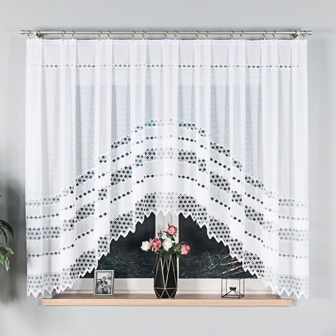 Firanka gotowa żakardowa FILOMENA 160x340 cm kolor biały
