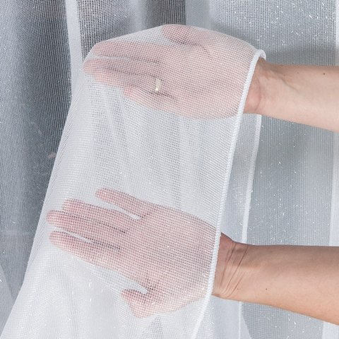 Firanka fantazyjna błyszcząca z ołowianką, wysokość 330cm, kolor 003 biały 000158/OLO/003/000330/1 Firanka fantazyjna błyszcząca z ołowianką, wysokość 330cm, kolor 003 biały 000158/OLO/003/000330/1
