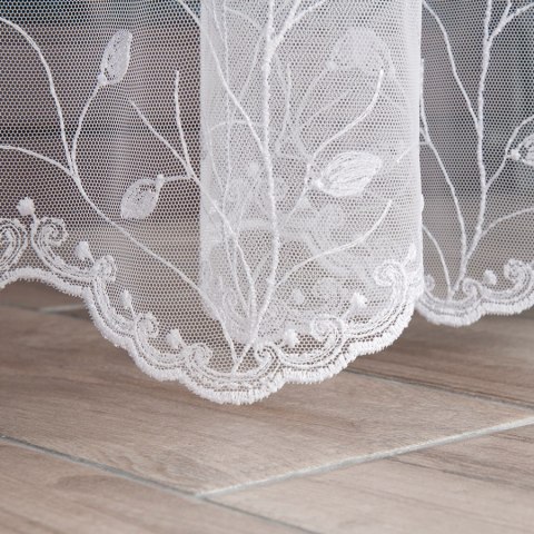 Firanka haftowana 024778 wysokość 250 cm kolor biały Firanka haftowana 024778 wysokość 250 cm kolor biały