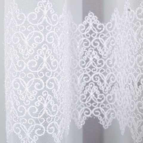 Firanka haftowana 013490 wysokość 280 cm kolor biały Firanka haftowana 013490 wysokość 280 cm kolor biały