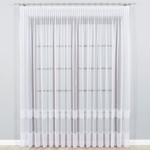 Firanka haftowana 013490 wysokość 280 cm kolor biały Firanka haftowana 013490 wysokość 280 cm kolor biały