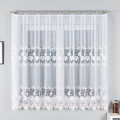 Firanka żakardowa na metry 017480 wysokość 170 cm kolor biały