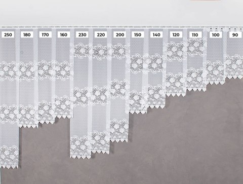Firanka żakardowa 017480 wysokość 200 cm kolor biały