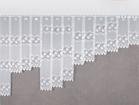 Firanka żakardowa 017480 wysokość 220 cm kolor biały