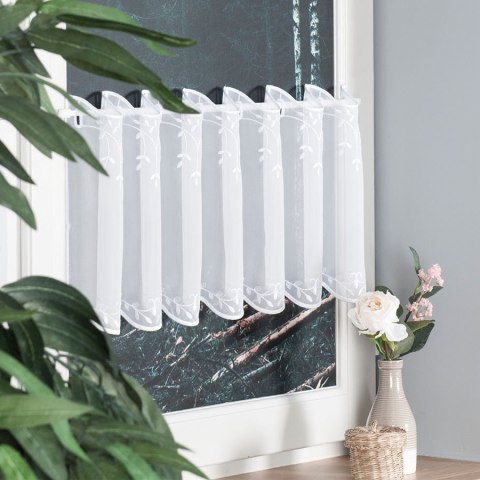 Zazdrostka haftowana 029892 wysokość 70 cm kolor biały Zazdrostka haftowana 029892 wysokość 70 cm kolor biały