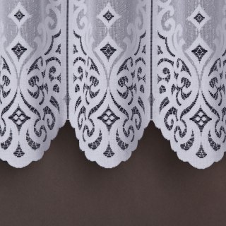 Zazdrostka żakardowa 763013 wysokość 55 cm kolor biały
