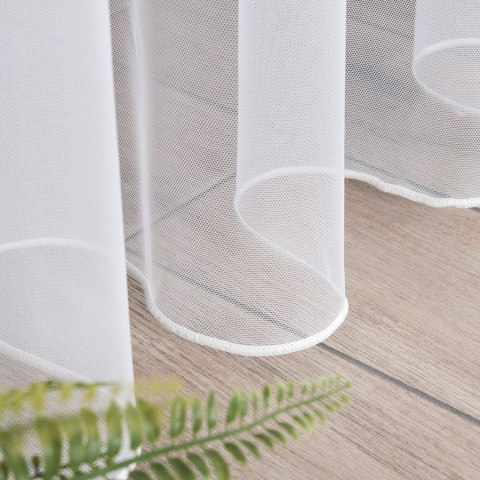 Firanka gładka grecki tiul z ołowianką, wysokość 320cm, kolor 001 biały 000885/OLO/001/000310/1