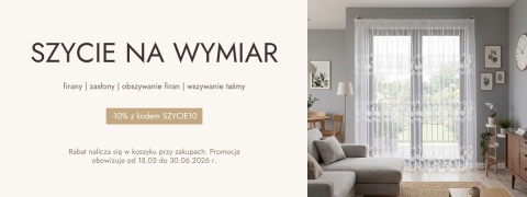 Firanka żakardowa na metry 017480 wysokość 250 cm kolor biały