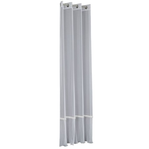 ORENA Firana gotowa na przelotkach, szerokość 140cm x wysokość 250cm, kolor 001 biały 626607/FGP/001/140250/1