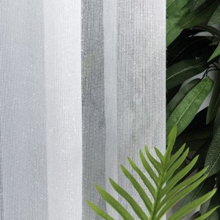 Firanka fantazyjna błyszcząca z ołowianką, wysokość 330cm, kolor 001 biały 000158/OLO/001/000330/1