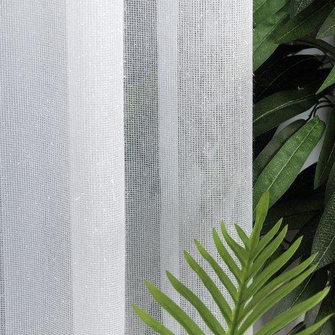 Firanka fantazyjna błyszcząca z ołowianką, wysokość 330cm, kolor 001 biały 000158/OLO/001/000330/1