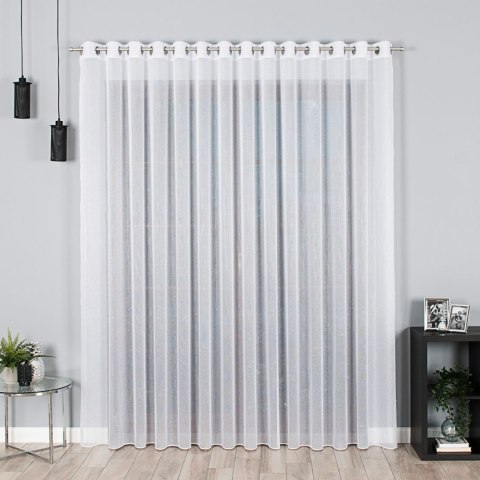 Firanka fantazyjna błyszcząca z ołowianką, wysokość 330cm, kolor 001 biały 000158/OLO/001/000330/1
