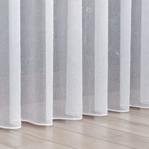 Firanka fantazyjna błyszcząca z ołowianką, wysokość 330cm, kolor 001 biały 000158/OLO/001/000330/1
