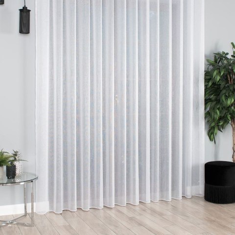 Firanka fantazyjna błyszcząca z ołowianką, wysokość 330cm, kolor 001 biały 000158/OLO/001/000330/1
