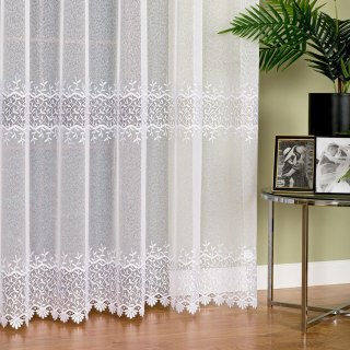 Firanka z aplikacją, dwupasowa, wysokość 290cm, kolor 010 offwhite APL003/433/010/000290/1