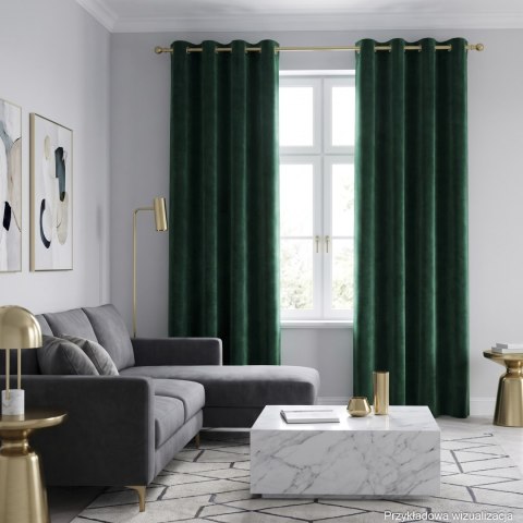 BLACKOUT VELVET Zasłona gotowa na przelotkach, szerokość 140cm x wysokość 230cm, kolor 010 ciemny zielony; butelkowy BLAVEL/ZGP/