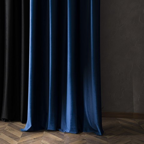 BLACKOUT VELVET Zasłona gotowa na przelotkach, szerokość 140cm x wysokość 230cm, kolor 011 granatowy BLAVEL/ZGP/011/140230/1