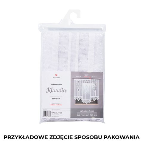 BOGUMIŁA Firanka żakardowa gotowa, szerokość 400 x wysokość 160cm, kolor 001 biały 004542/FBL/001/400160/1