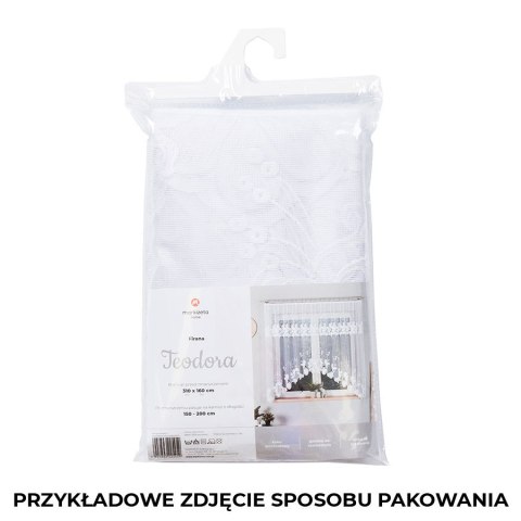 CZESŁAWA Firanka żakardowa gotowa, szerokość 300 x wysokość 160cm, kolor 001 biały 007576/FBL/001/300160/1