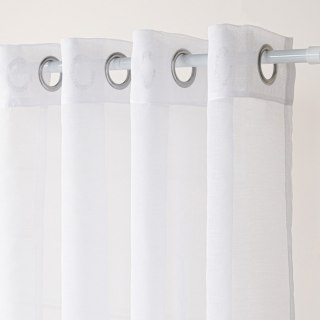 ETAMINA Firana gotowa na srebrnych przelotkach, szerokość 140 x wysokość 250cm, kolor 001 biały ETAMIN/FGP/001/140250/1